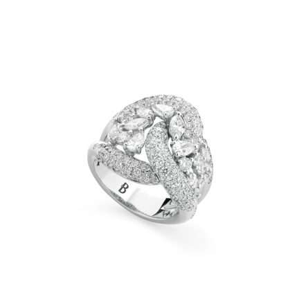 Anello Buonocore Swing oro bianco diamanti bianchi 3,76ct