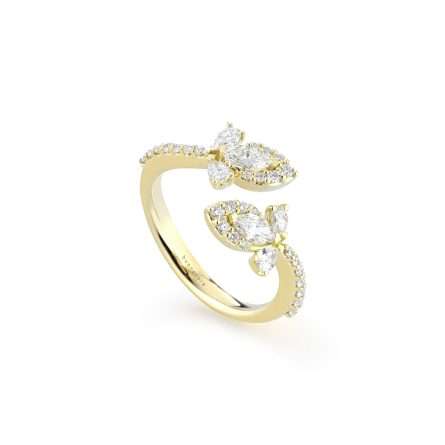 Anillo Buonocore Swing en oro amarillo con diamantes blancos 0,90ct