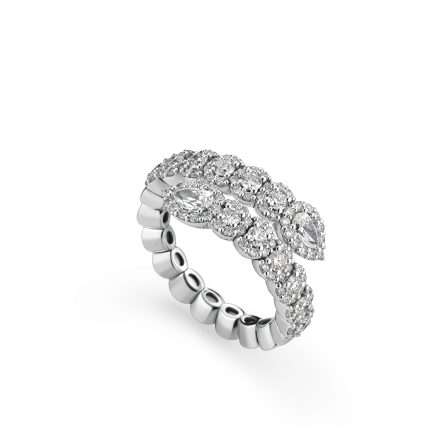 Anello Buonocore Swing oro bianco diamanti bianchi 1,60ct