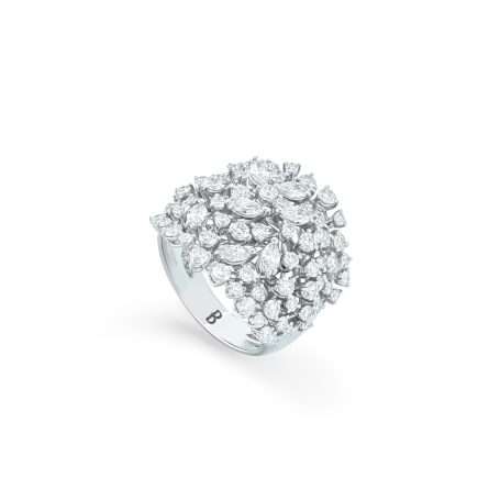 Anello Buonocore Swing oro bianco fascia diamanti bianchi 2,46ct