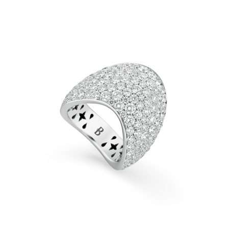 Anello Buonocore Wings oro bianco diamanti bianchi 4,70ct