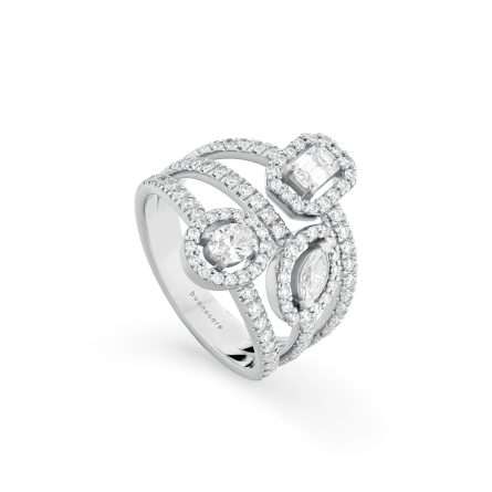 Anello Buonocore Swing oro bianco diamanti bianchi 1,34ct