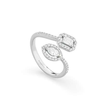 Anello Buonocore Swing oro bianco diamanti bianchi 0,73ct