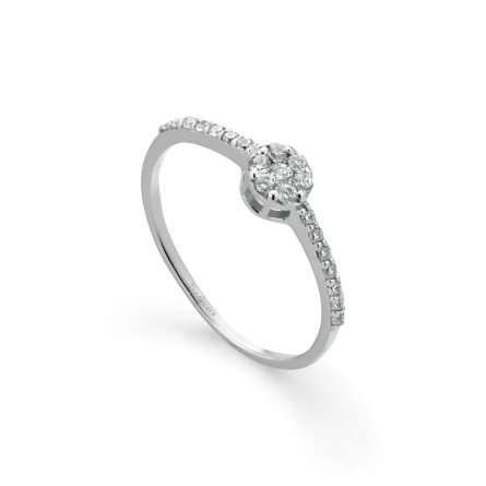 Anello Buonocore Young oro bianco diamanti bianchi 0,24ct