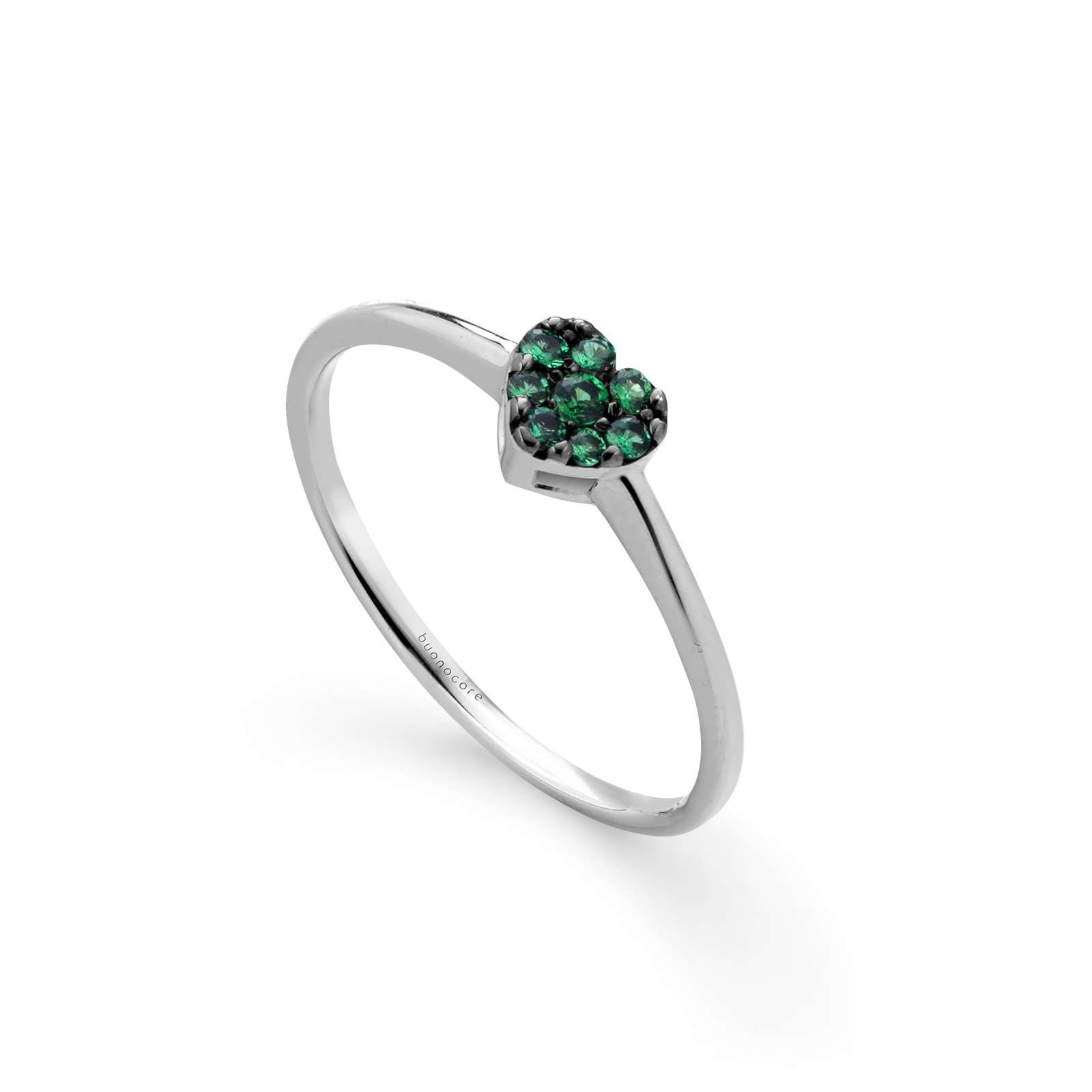 Anello Buonocore Young oro bianco 18kt cuore
