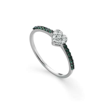 Anello Buonocore Young oro bianco cuore diamanti bianchi 0,23ct
