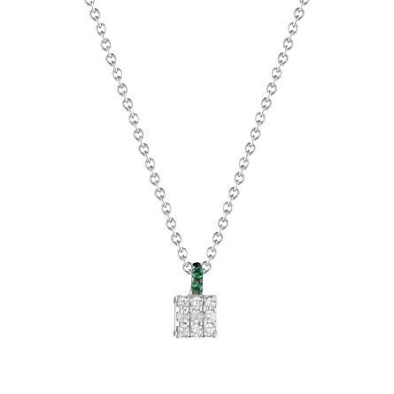 Buonocore Young 18kt white gold necklace white diamonds 0.10ct