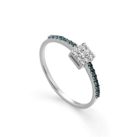 Anello Buonocore Young oro bianco diamanti bianchi 0,19ct