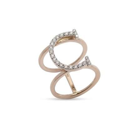 Anillo Buonocore You Are en oro rosa con diamantes blancos 0,46ct