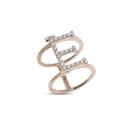 Anillo Buonocore You Are en oro rosa con diamantes blancos 0,58ct