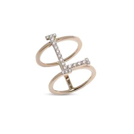 Anillo Buonocore You Are en oro rosa con diamantes blancos 0,38ct