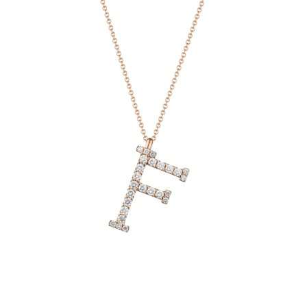 Buonocore You Are 18kt rose gold necklace white diamonds 0.47ct