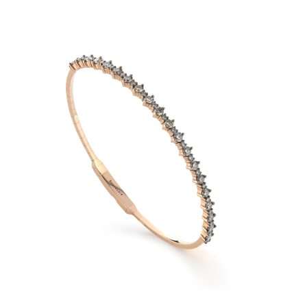 Buonocore Wave 18kt rose gold bracelet brown diamonds 1.62ct