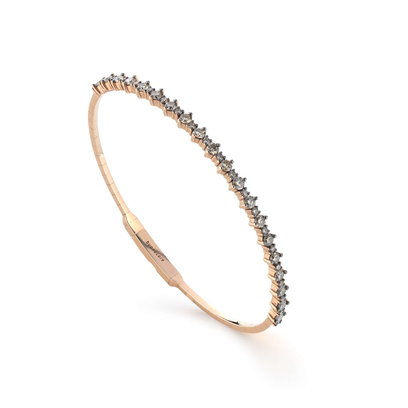 Bracciale Buonocore Wave oro rosa diamanti brown 1,62ct