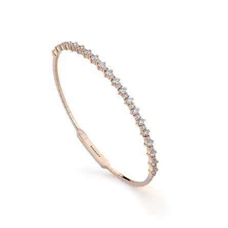 Buonocore Wave 18kt rose gold bracelet white diamonds 1.40ct