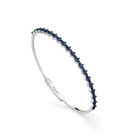 Buonocore Wave 18kt white gold bracelet sapphires 1.80ct