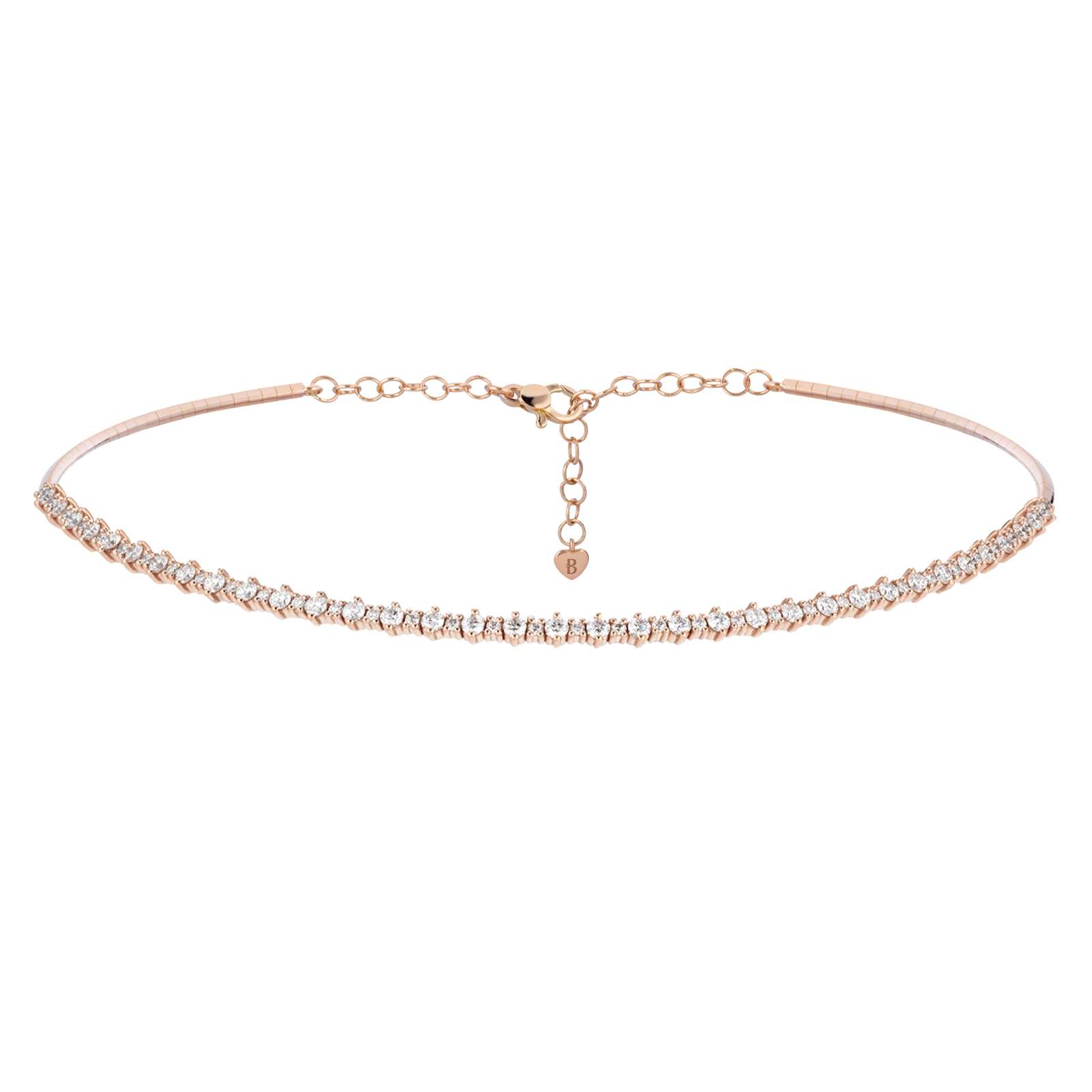 Collana Buonocore Wave oro rosa diamanti bianchi 2,47ct