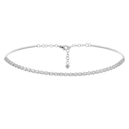 Collar Buonocore Wave en oro blanco con diamantes blancos 2,47ct