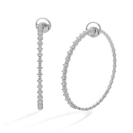 Buonocore Wave 18kt white gold earrings white diamonds 2.55ct