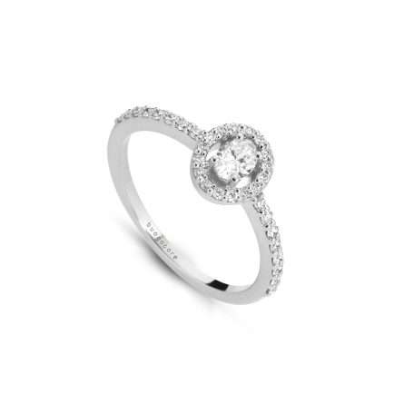 Anello Buonocore Swing oro bianco diamanti bianchi 0,46ct