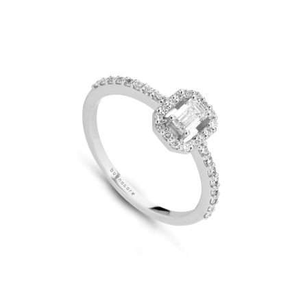 Anello Buonocore Swing oro bianco diamanti bianchi 0,48ct