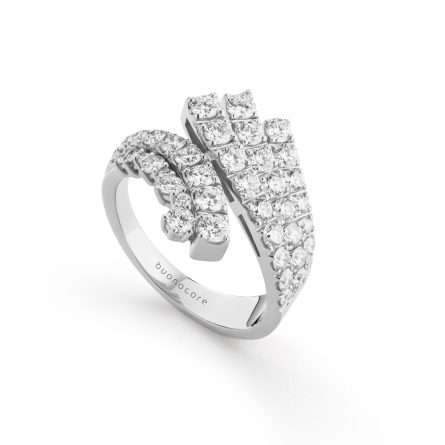 Anillo Buonocore Wave en oro blanco con diamantes blancos 1,62ct