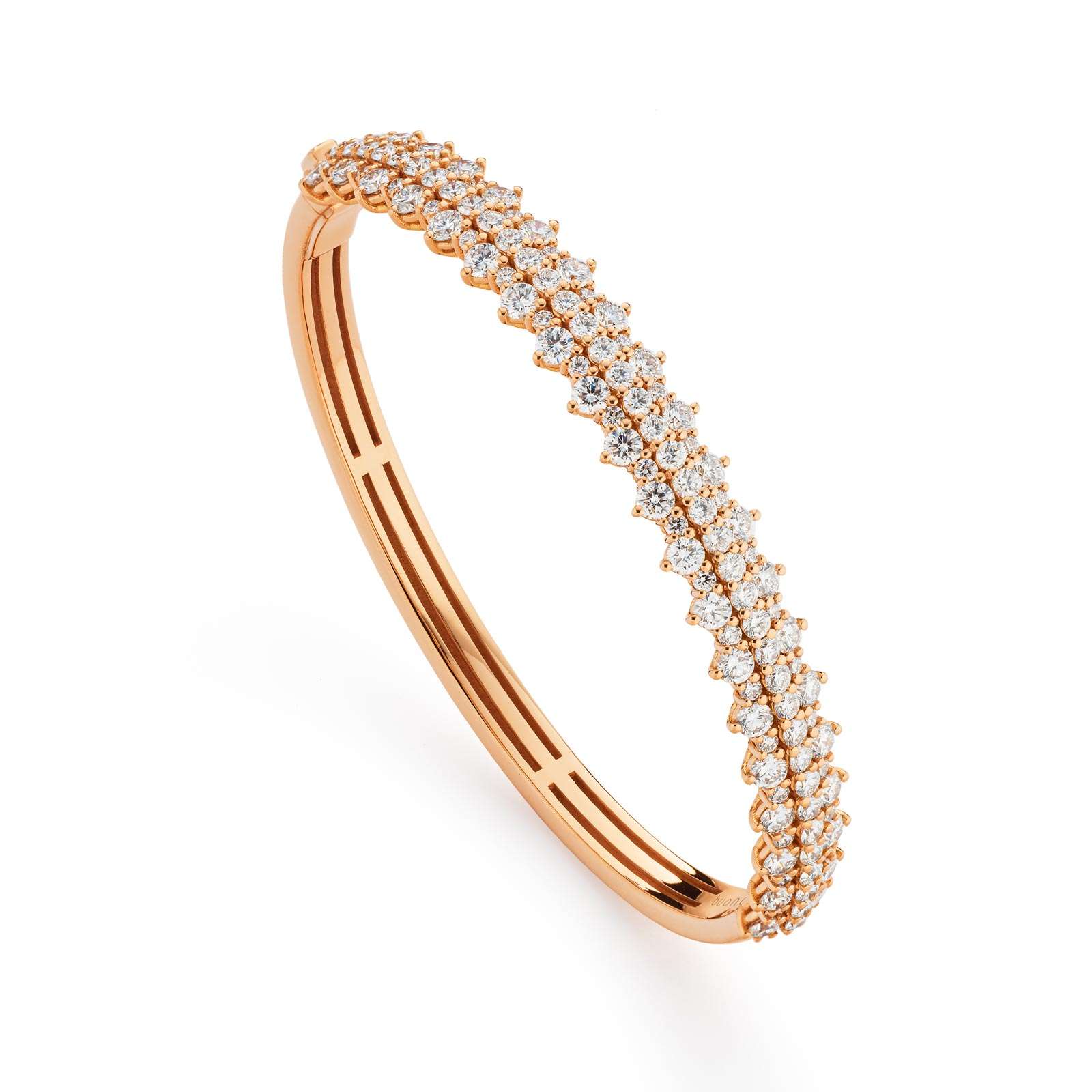Bracciale Buonocore Wave oro rosa diamanti bianchi 4,50ct