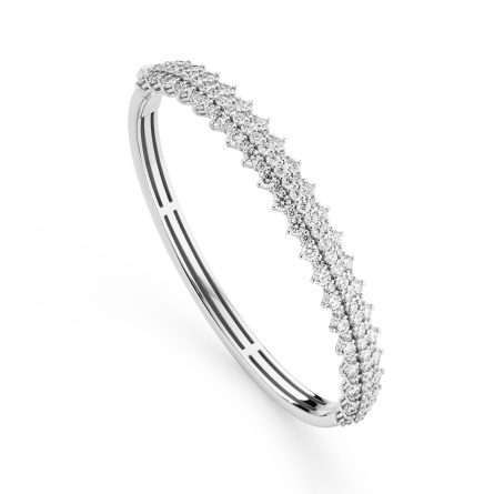 Buonocore Wave 18kt white gold bracelet white diamonds 4.50ct