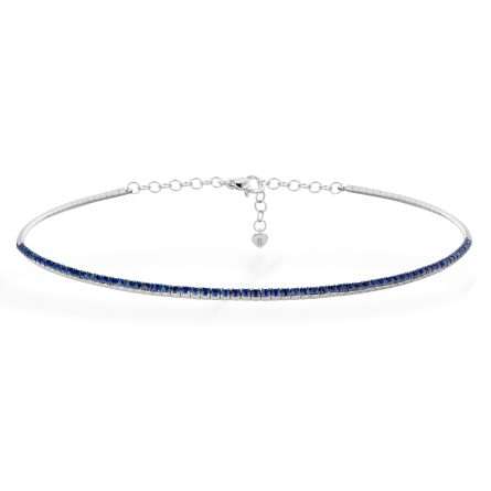 Collana Buonocore Wish oro bianco zaffiri 2,60ct