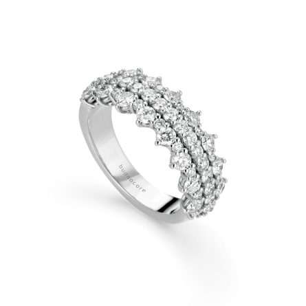 Anillo Buonocore Wave en oro blanco con diamantes blancos 1,45ct