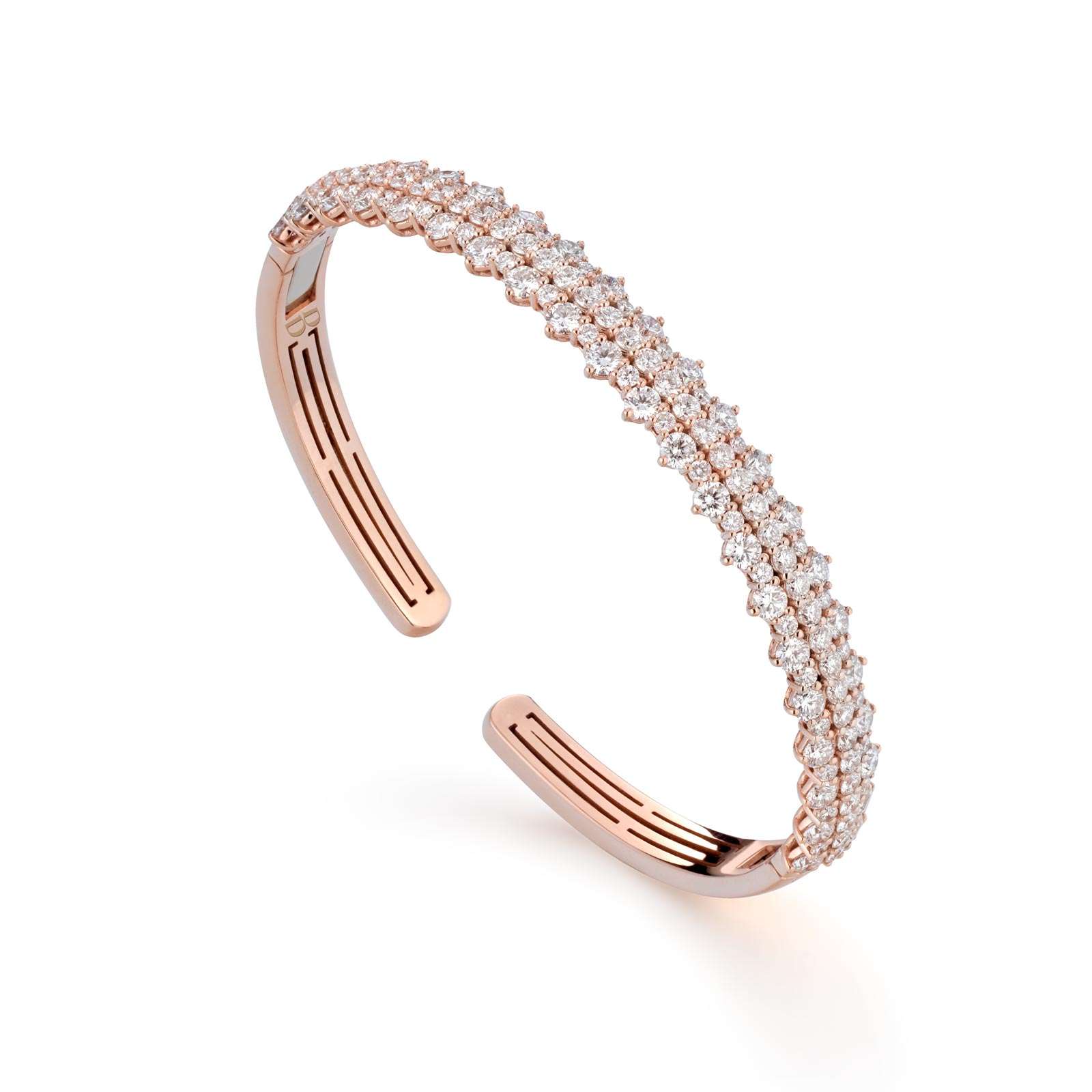 Bracciale Buonocore Wave oro rosa diamanti bianchi 4,50ct 18,00 g