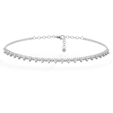 Collar Buonocore Wave en oro blanco con diamantes blancos 3,09ct
