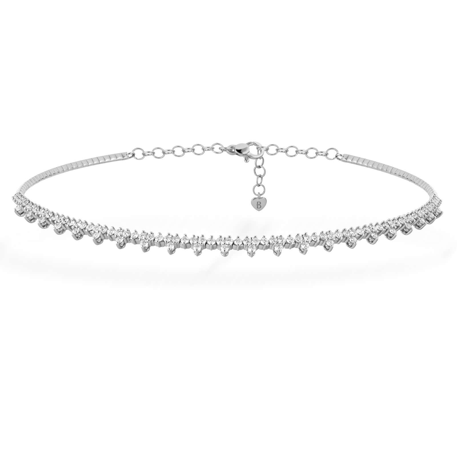 Collana Buonocore Wave oro bianco diamanti bianchi 3,09ct
