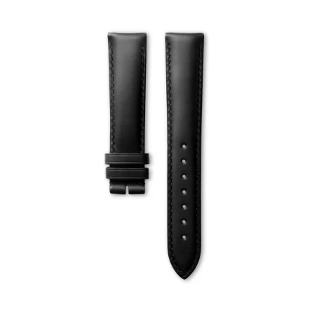 Cinturino originale Longines pelle vitello nero 18-16 mm