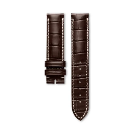 Cinturino originale Longines stampa cocco marrone 19-18 mm