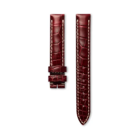 Genuine Longines alligator leather strap burgundy 14 mm