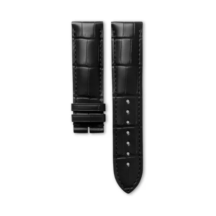 Genuine Longines alligator leather strap black 21-20 mm