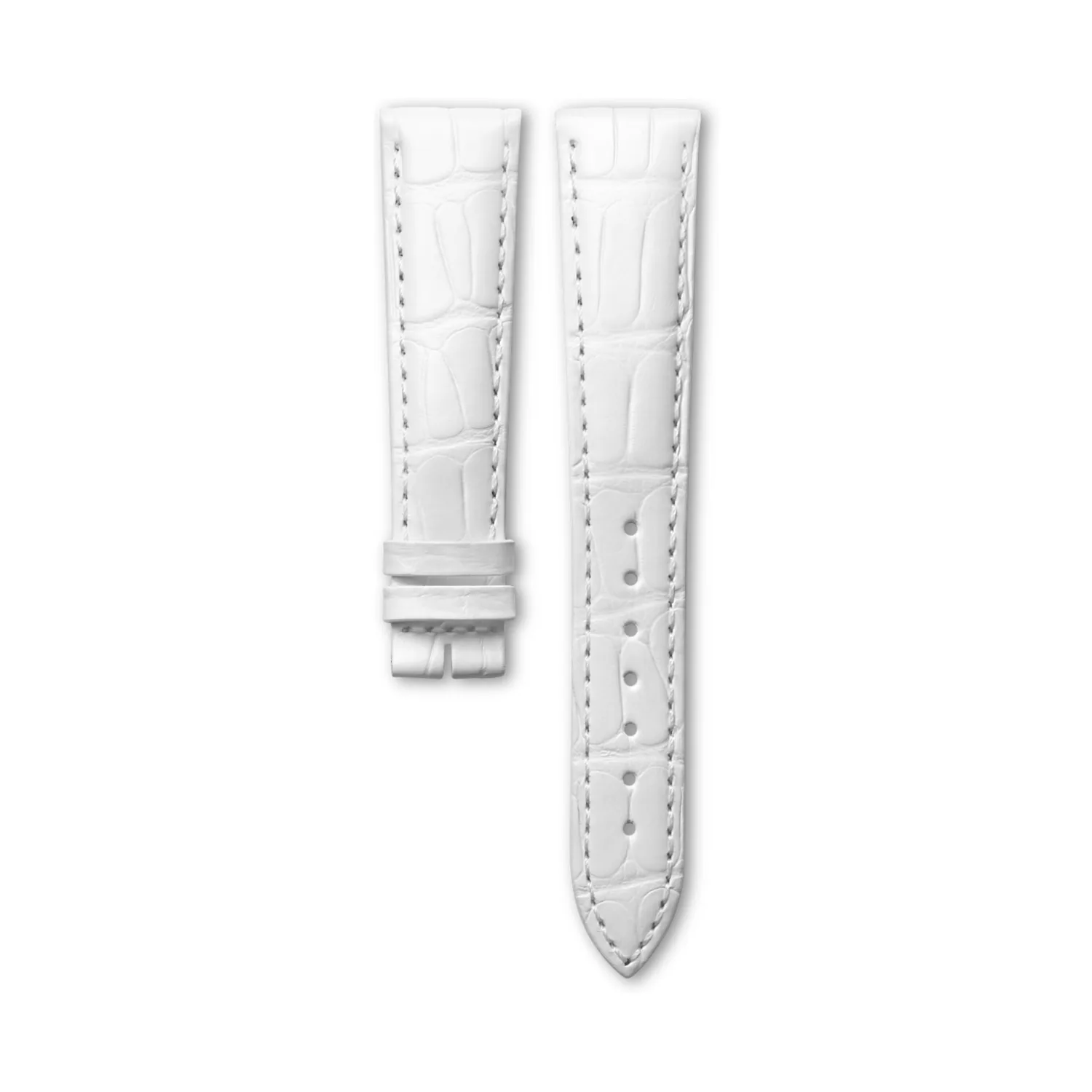 Cinturino originale Longines alligatore bianco 17-14 mm