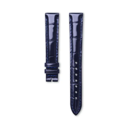 Genuine Longines alligator leather strap blue 14-12 mm
