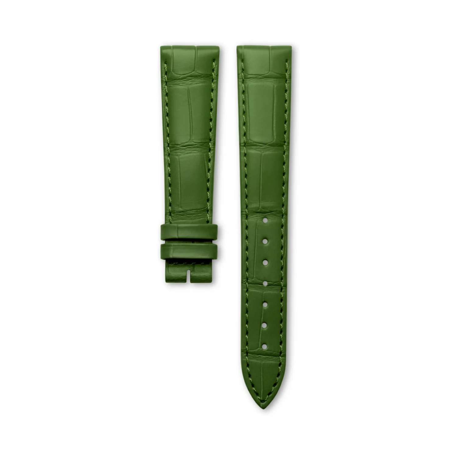 Cinturino originale Longines alligatore verde 17-14 mm