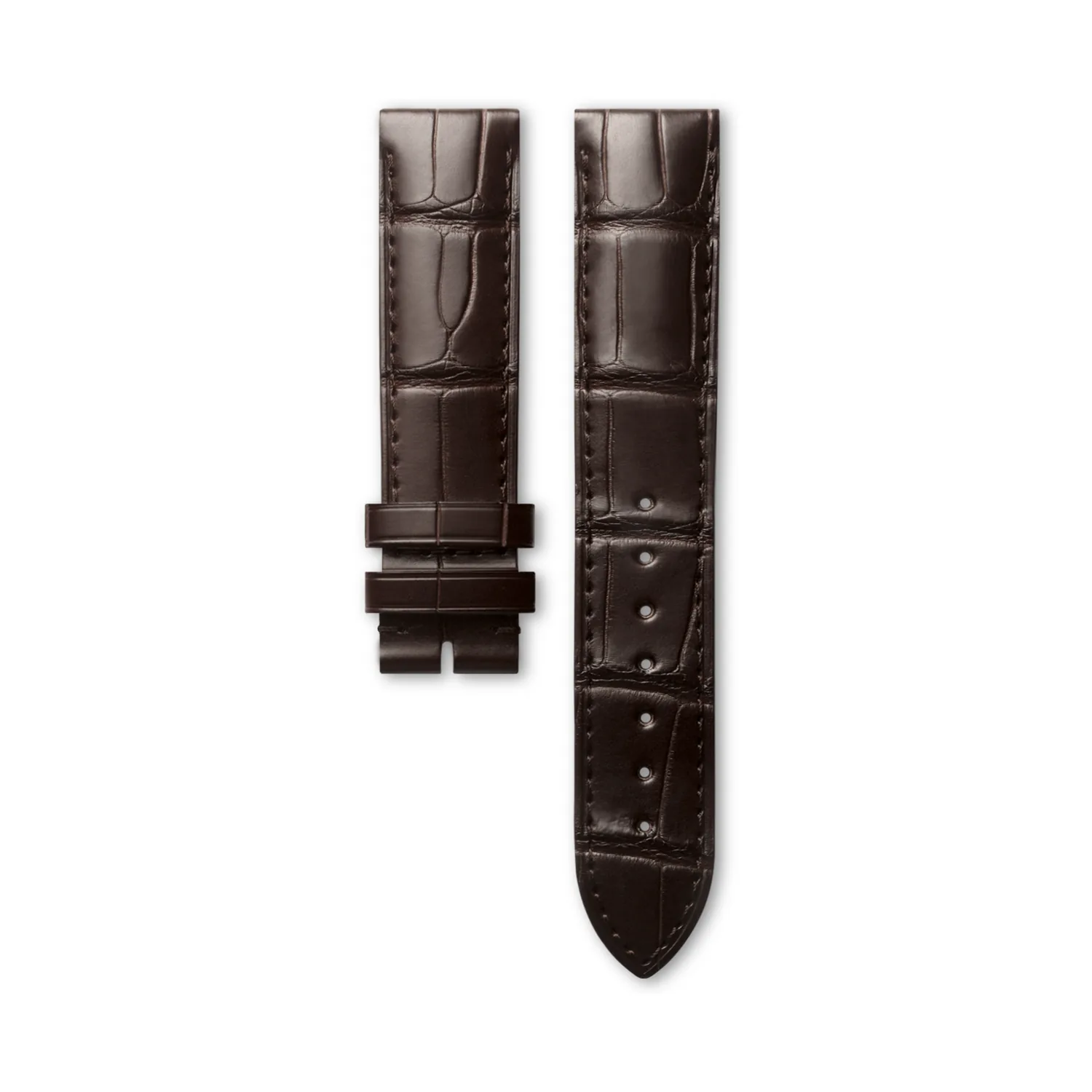 Cinturino originale Longines alligatore marrone 19-17 mm