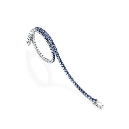 Bracciale Buonocore Together Colors oro bianco zaffiri 17,5 cm