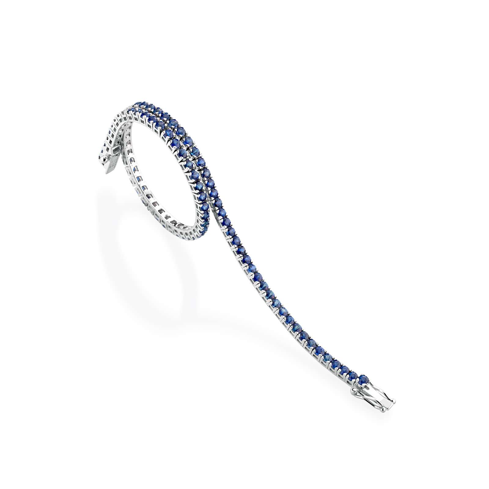 Bracciale Buonocore Together Colors oro bianco zaffiri 17,5 cm