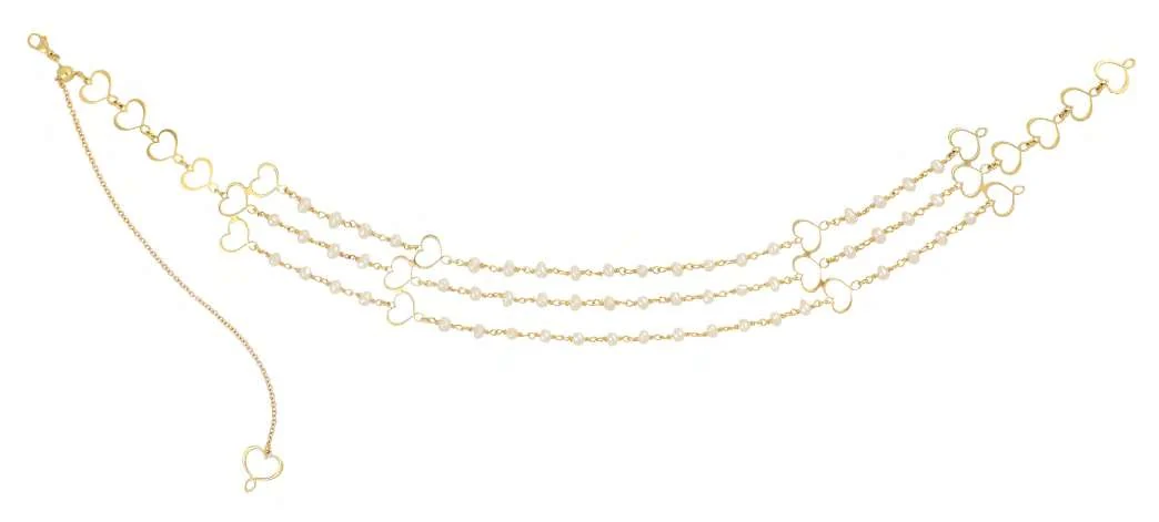 Girocollo Maman et Sophie Trame GHTRM3PE in argento 925 dorato