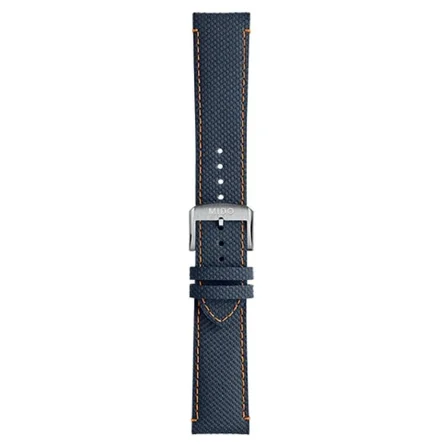 Cinturino originale Mido Ocean Star Captain V in tessuto blu 22-20 mm con fibbia in acciaio