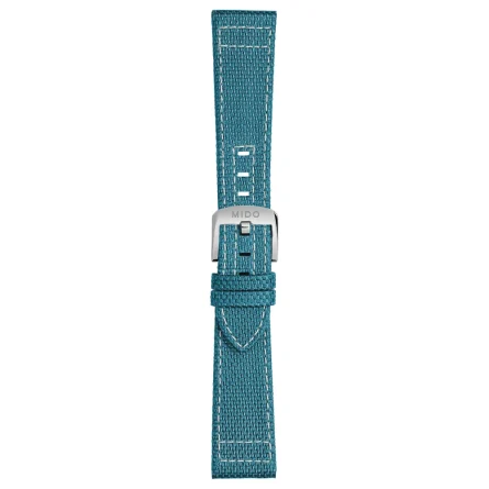 Cinturino originale Mido Ocean Star Tribute in tessuto blu 21-18 mm — M852.017.064