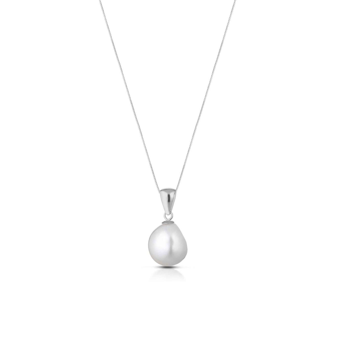 Collana con pendente e perla barocca in oro 18kt Ø 11 mm — LeLune