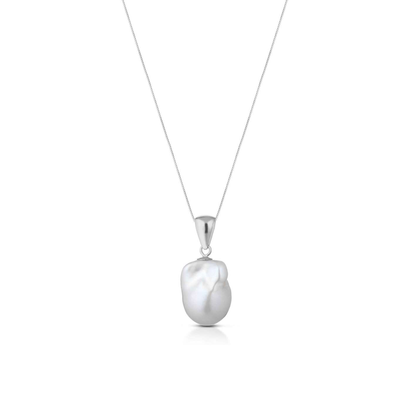 Collana con pendente e perla barocca in oro 18kt Ø 13 mm — LeLune