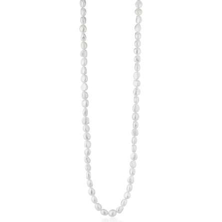 Baroque pearl necklace in 18kt white gold Ø 10-11 mm 80 cm