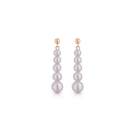 Orecchini con perle coltivate in oro 18kt Ø 3,5 e 5,5 mm — LeLune